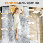 SINWEEK 1.5 Inch Mattress Topper 5-Zone Memory Foam Mattress Topper Pressure - Image 2