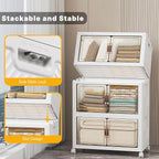 UAMFURI Stackable Storage Bins, 336QT Collapsible Drawers - Image 4