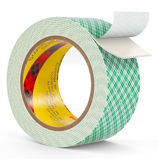 3M Double Sided Foam Tape 2" x 10Ft White 4026 Double Coated Urethane Adhesion by SUREKEEP