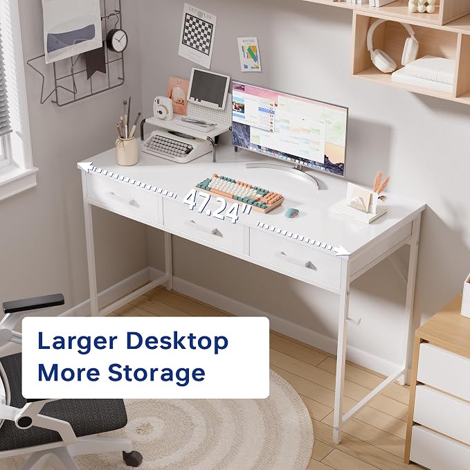Pamray 47 Inch Small Computer Desk - Image 5