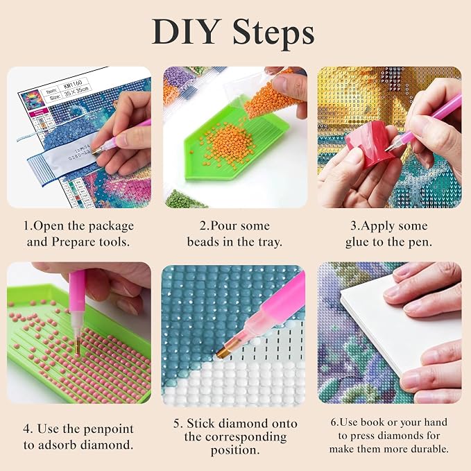 CHWGLFGG 5D Full Round Drill Funny Bathroom Giraffe Diamond Painting Kit - Image 7