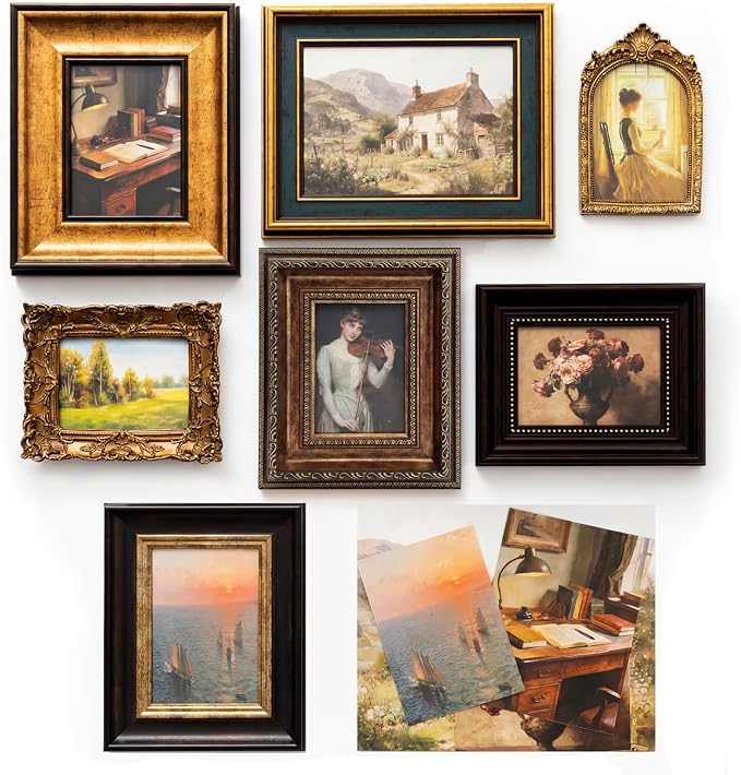 Vintage Picture Frames for Gallery Wall Frame Set, Resin Baroque Decor for by Unknown