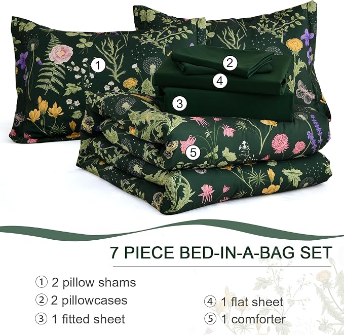 Yiran Floral Twin Comforter Set - Image 7