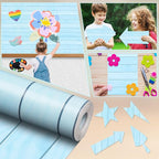 Inkspire Sky Blue Wood Bulletin Board Paper Roll, 14.8FTx47IN Large Reusable - Image 5