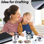 42Pcs Black Gray Fabric Sheets 8 x 12 Inch Assorted Soft Black Gray White Thick - Image 5
