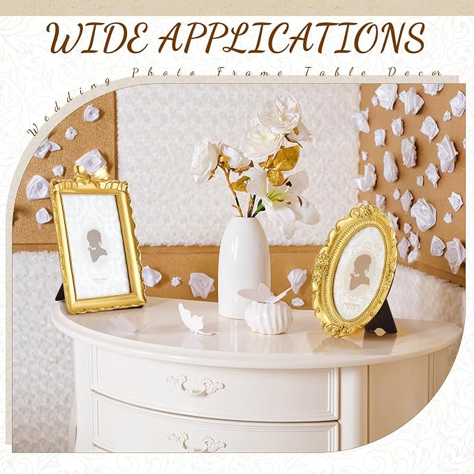 Vicenpal 3 Pcs Tiny Picture Ornate Frames 2.5 x 3.5, 4 x 6, 5 x 7 Inch Small - Image 5