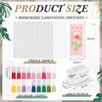 Fuyoooo 101 Pcs DIY Bookmark Making Kit Bookmark Laminating Pouches 5 Mil Hot - Image 2