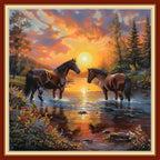 Joyhoor Cross Stitch Kits for Beginners Stamped Cross-Stitch Supplies by JoyhoorCrossStitchKits
