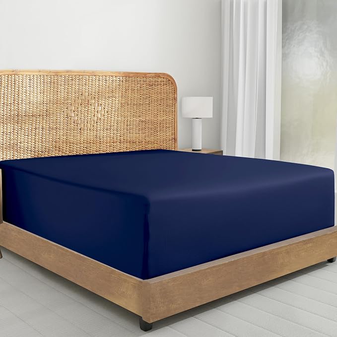 California Design Den 100% Organic Cotton Twin XL Percale Sheets Fitted Sheet by CaliforniaDesignDen