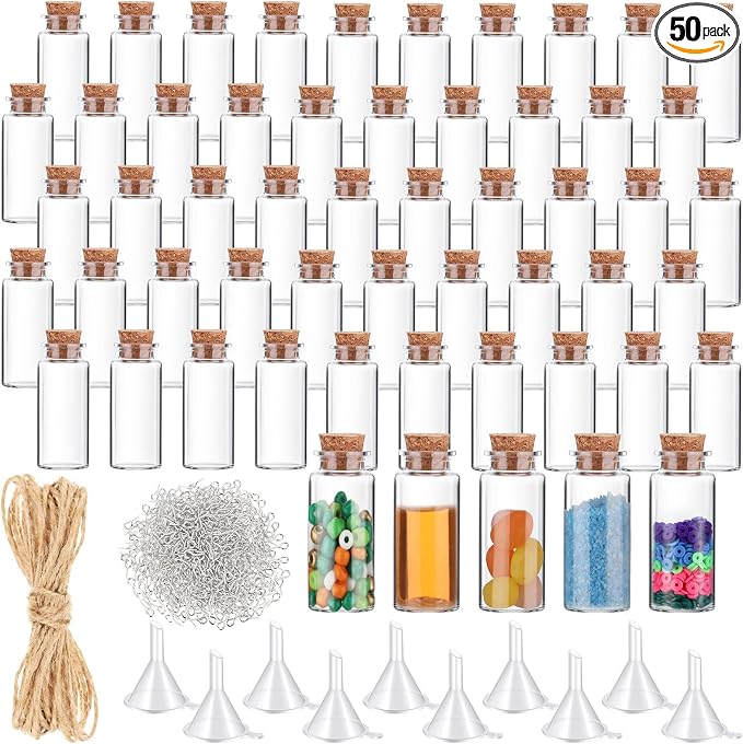 Bokon 50 Packs Mini Plastic Bottles by Bokon