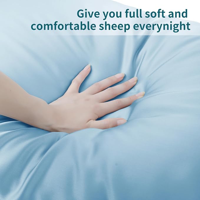 Bamboo Viscose Zippered Pillow Cases Standard Size Set of 2, 400 Thread Count - Image 4