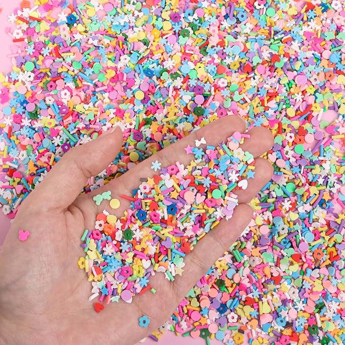 DIYASY 180g Fake Sprinkles, 6.35 oz Mini Faux Sprinkle Polymer Clay Slices - Image 3