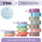 Mr. Pen- Washi Tape Set, 21 Rolls, 5 Yards/Roll | Washi Tape - Image 2