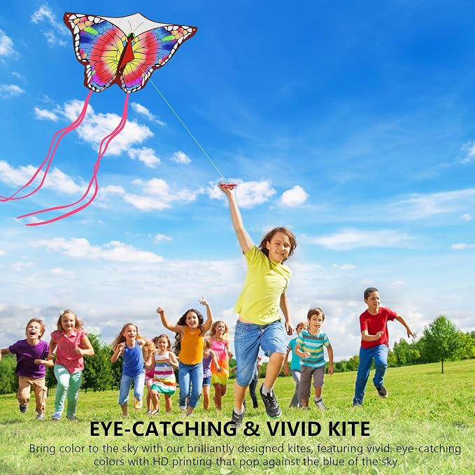 Butterfly Kite for Kids 4-8 8-12, Kid Kites Easy to Fly, Colorful Kite for - Image 4