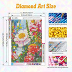 Flowers Diamond Art Kits for Adults Beginners 12x16 in, DIY Craft Gift | - Image 3