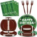 100 Pcs Football Party Supplies Set Football Birthday Plates and Napkins Sports by Qyeahkj