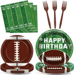 100 Pcs Football Party Supplies Set Football Birthday Plates and Napkins Sports by Qyeahkj