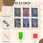 Mosaflare 6 Pack 5D Aurora Diamond Painting Kits, Landscape Scenery Diamond Art - Image 7