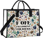 JNIAP Rock Collector Tote Bag Rock Lover Gift Geologist Gift F Off I'm Looking by JNIAP