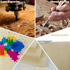 5 Pack Basswood Sheets for Crafts, Pyrography, Wood Engraving, Wood Burning - Image 4