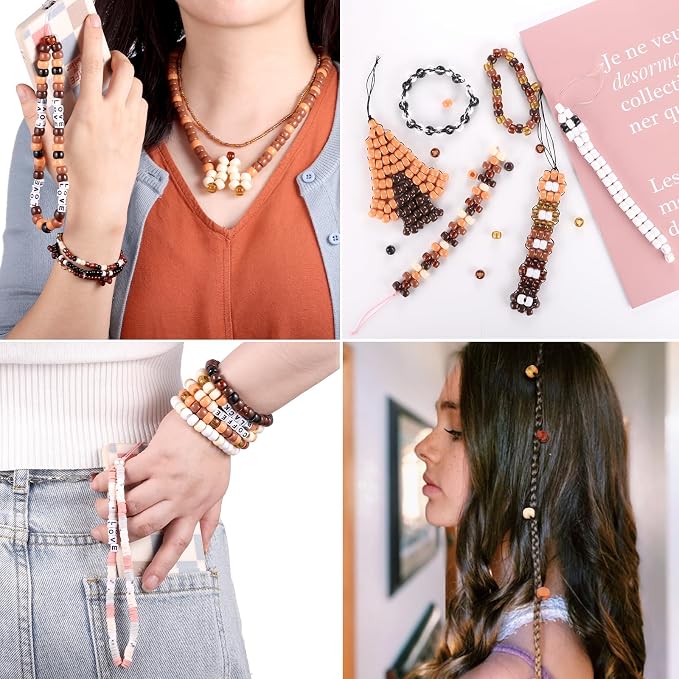 Black and Brown Beads, Pony Beads - Image 2