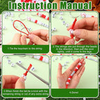 Landical 564 Pcs Baseball Keychain Making Kit DIY Baseball Bead Key Chain Craft - Image 3