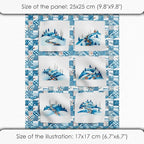 Winter Patchwork Landscape Cotton Fabric Panel – 6 Designs + Bonus Patchwork - Image 6