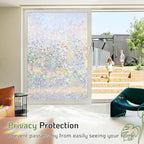 LUTE Rainbow Window Privacy Film, Stained Glass Cling, 17.5" x 118.1" | 3D - Image 4