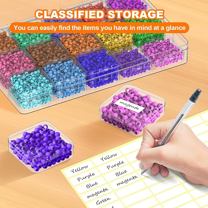 Bead Organizer Box, 2 Pack 30 Pcs Clear Plastic Storage Containers Features - Image 3