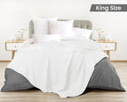 Utopia Bedding White 100% Cotton Waffle Blanket 300 GSM Soft Lightweight - Image 2