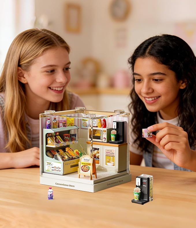 Convenience Store Miniature House Kit, Plastic DIY Dollhouse - Image 5