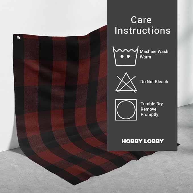 Hobby Lobby Red & Black Homespun Buffalo Check Cotton Fabric, 2 Yards | Precut - Image 4