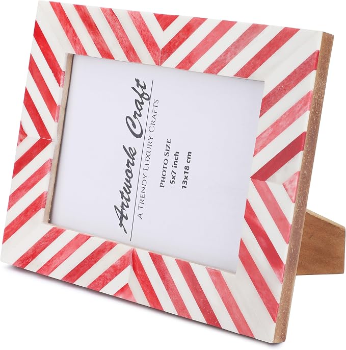 Picture Photo Frame Chevron Herringbone Art Inspired Vintage Table-Top/Wall - Image 3