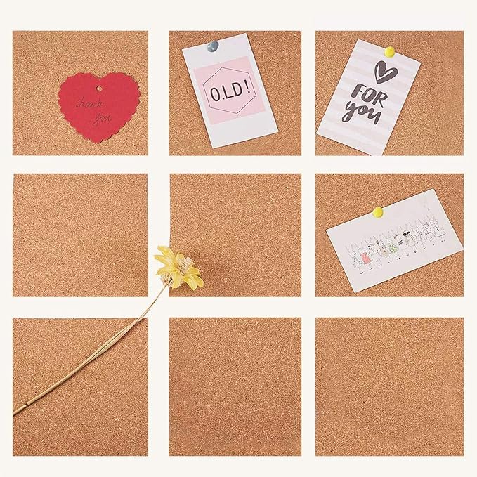 BENECREAT 6 Pack Self-Adhesive Cork Sheets Cork Tiles Cork Mat 12x8 Inch - Image 5