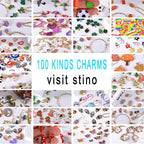 Bulk Gold Enamel Charms for Jewelry Making, Colorful Metal Charms Pendant for - Image 7