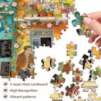 Romantic Cafe Puzzles for Adults 1000 Pieces, Impossible Hard Difficult - Image 3