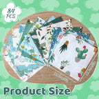 84 Pcs Green Charm Packs for Quiltings, Cotton Quilting Fabric Bundles - Image 2