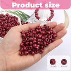 1000Pcs Pony Beads Bracelet 9mm Rainbow Plastic Barrel Pony Beads - Image 2