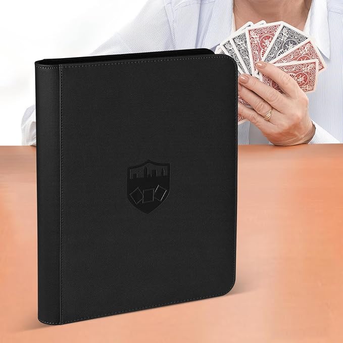 12 Pocket Ringless Side Loading Trading Card Binder, 720 Cards PU Fixed Page - Image 8