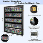 35 Graded Sports Card Display Case 3 Pack- Baseball Card Display Frame - Image 2