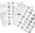 Yoksas 100Pcs Black Inspirational Quotes Stickers by YOKSAS