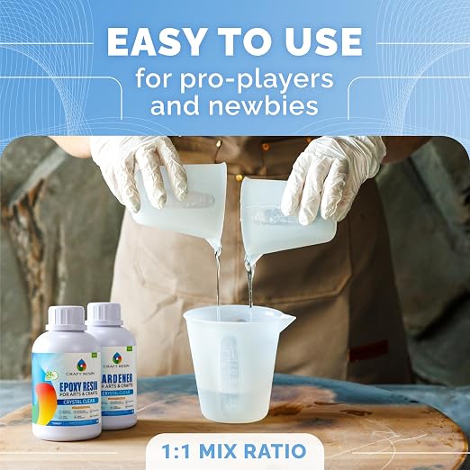 Craft Resin 34 Oz Crystal Clear Epoxy Resin Kit - Image 6