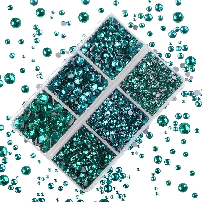 4000Pcs Mixed Size Hot Fix Round Crystals Gems Glass Stones Hotfix Flat Back - Image 5