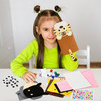 WATINC 6Pcs Hand Puppet Making Kit, Art Craft Felt Sock Puppet Toys, Creative - Image 6