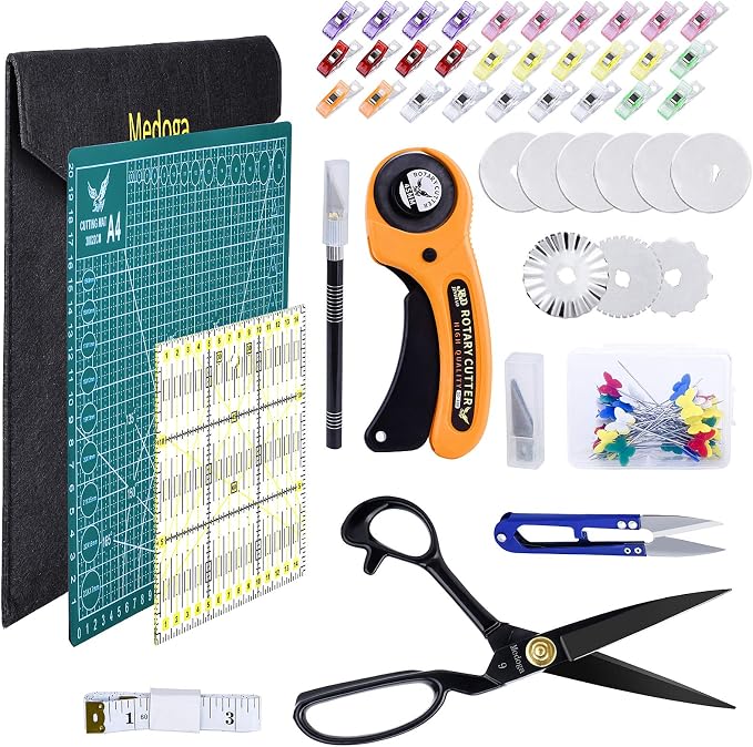 104Pcs Rotary Cutters, Rotary Cutter Set by medoga