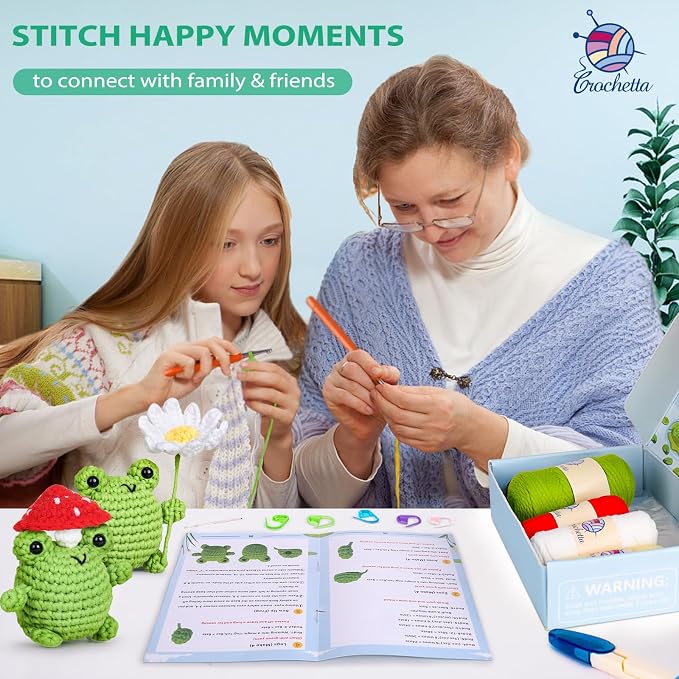 Crochetta Crochet Kit for Beginners, Beginner Crochet Animal Kits for Adults - Image 4