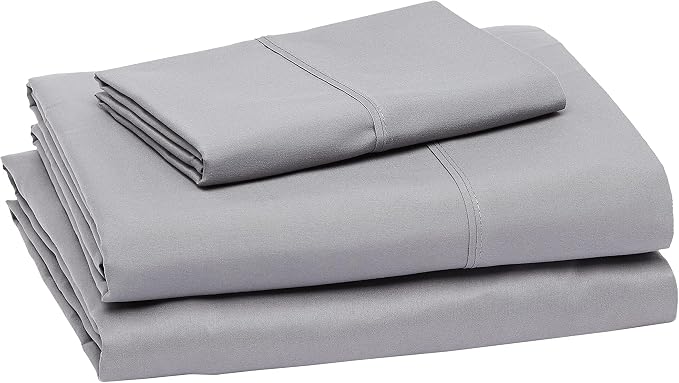 Amazon Basics Lightweight Breathable Brushed Microfiber 3-Piece Bed Sheet Set - Image 2