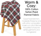 Pico Textiles 1 Yard Red Green White Tartan Plaid Flannel Fabric - Image 3