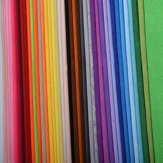 40pcs Coloured Felt Cloth Nonwoven 12 x 12 inches Felt Fabric Sheets DIY Craft - Image 6