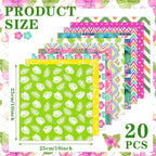 HunnmingRe 20 Pcs 10''x10'' Summer Tropical Quilting Fabric Square Pineapple - Image 2